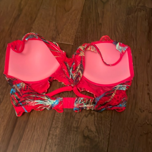 Victoria's Secret Red Tropical Print Bra - Picture 3 of 5